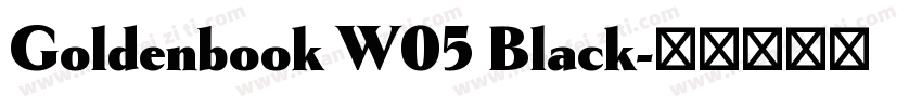 Goldenbook W05 Black字体转换